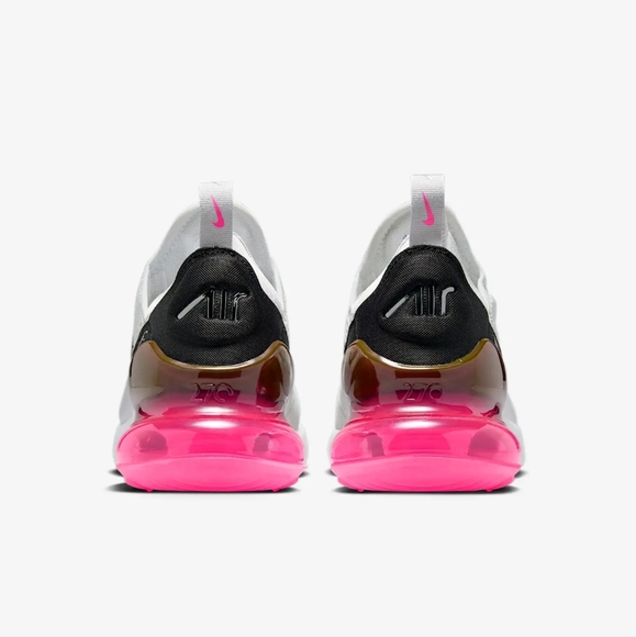 Women's Nike Air Max 270 Pink White Sneakers made with Swarovski Crystals - Picture 6 of 9